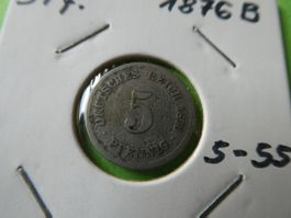 Dt. Reich 1876 B, 5 Pfennig