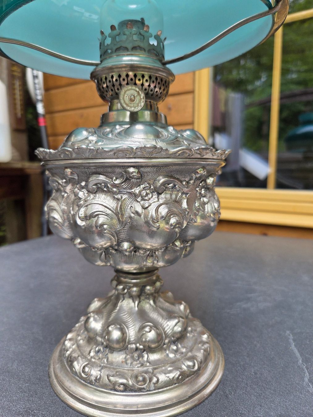 Lampade: Antike Petroleumlampe Jugendstil – Usato da Wallisellen venduto da Minco 1