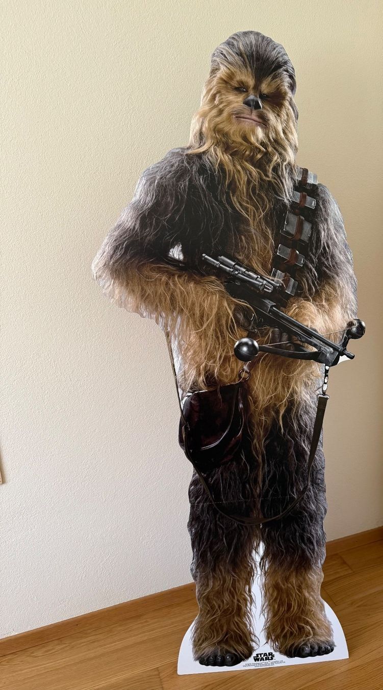 Star Wars Statuette: Chewbacca 194 cm, Star Wars Ausschnitte, Karton Ständer – Usato da Uetikon am See venduto da Goldberg2 2