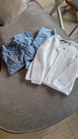 Sommer Set, Gr. S: Jeans, Top & Strickjacke, Top Zustand!