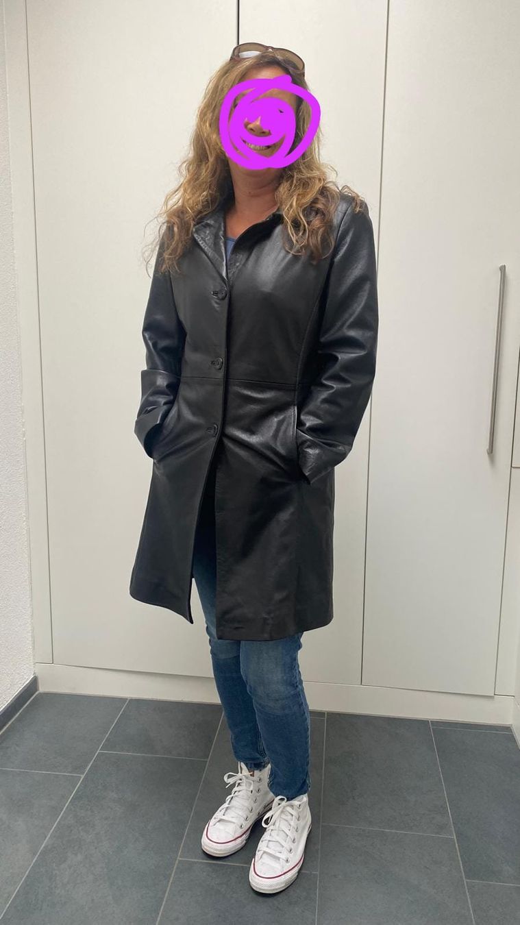 Cappotti: Schicker Ledermantel, schwarz ,tailliert Gr. M – Usato da Zürich venduto da san_f57f 2