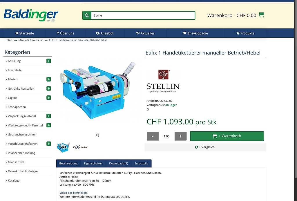 Tutte le macchine: Etiquetteuse Etifix 1 – Usato da Les Diablerets venduto da RenaudRichardet 3