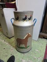 Milchkanne 40 Liter bemalt Metall Höhe 65 cm (D)