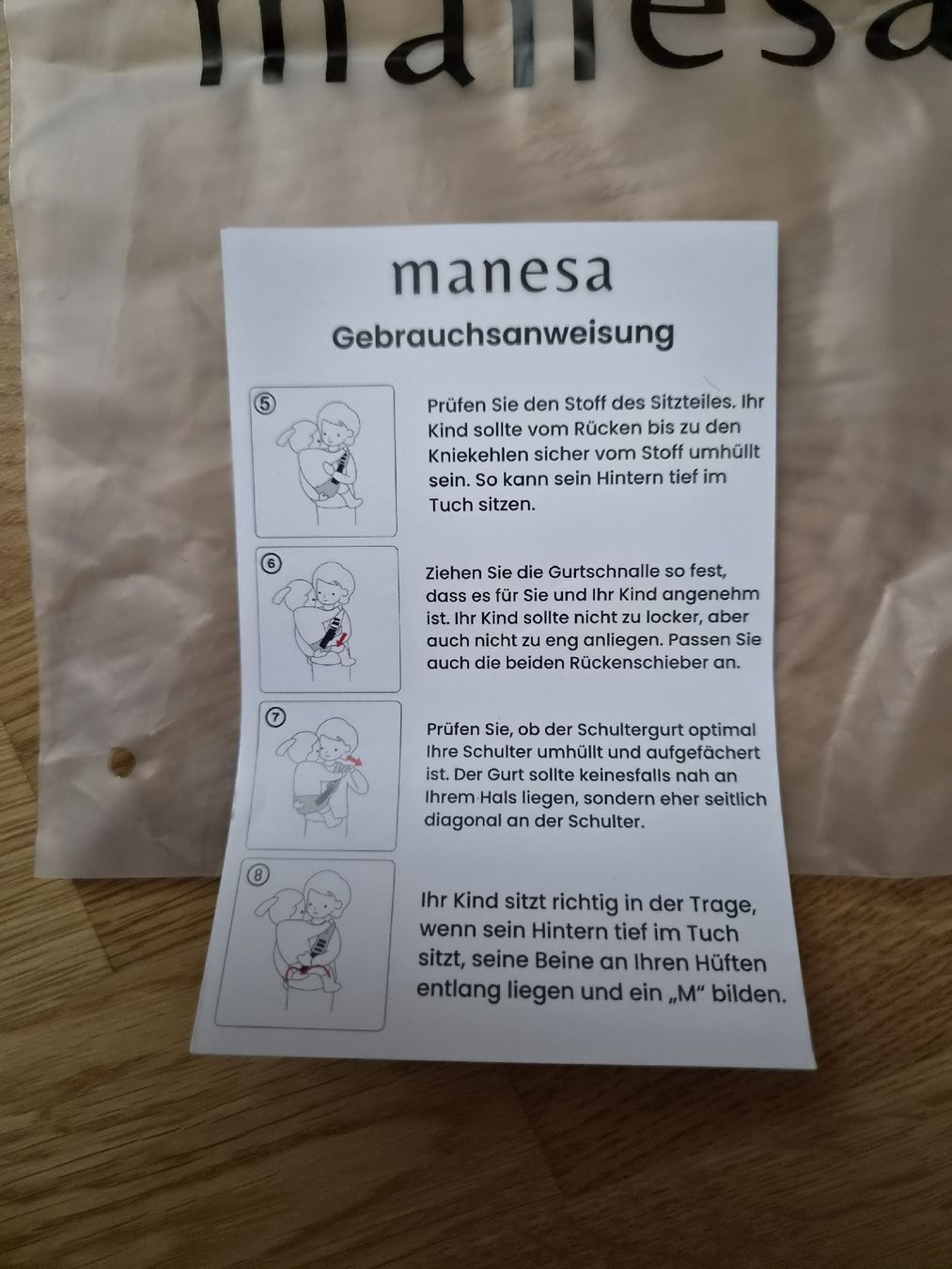 Marsupi portabebè: Manesa Kinderteage/Gurt  – Nuovo e nell'imballaggio originale da Zürich venduto da mel_mzx6 2