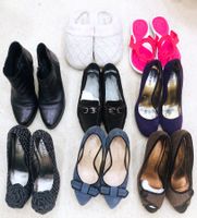 Lot de 8 bottines, chaussures et pantoufles pour femme Gr:37