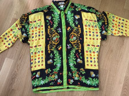 Gianni Versace Seidenhemd, Gr. L Sommerliches Design!