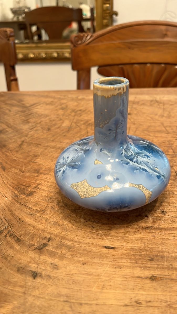 Vasi & Recipienti: Blaue Keramikvase mit Golddekor – Nuovo (secondo la descrizione) da Gattikon venduto da mo.suter