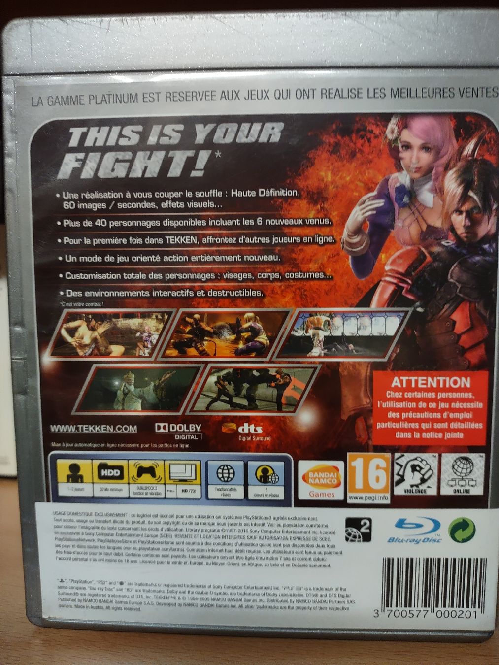 Sony Giochi: Tekken 6 Platinum PS3 Jeu de combat –  – Usato da fribourg venduto da GameSpot 1