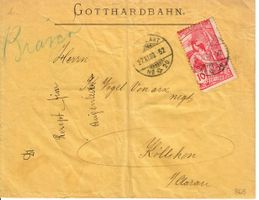 Brief, Gotthardbahn 1900 - UPU verzähnt und diverse Abarten