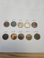 10 monete svizzere da 1 centesimo varie annate usate