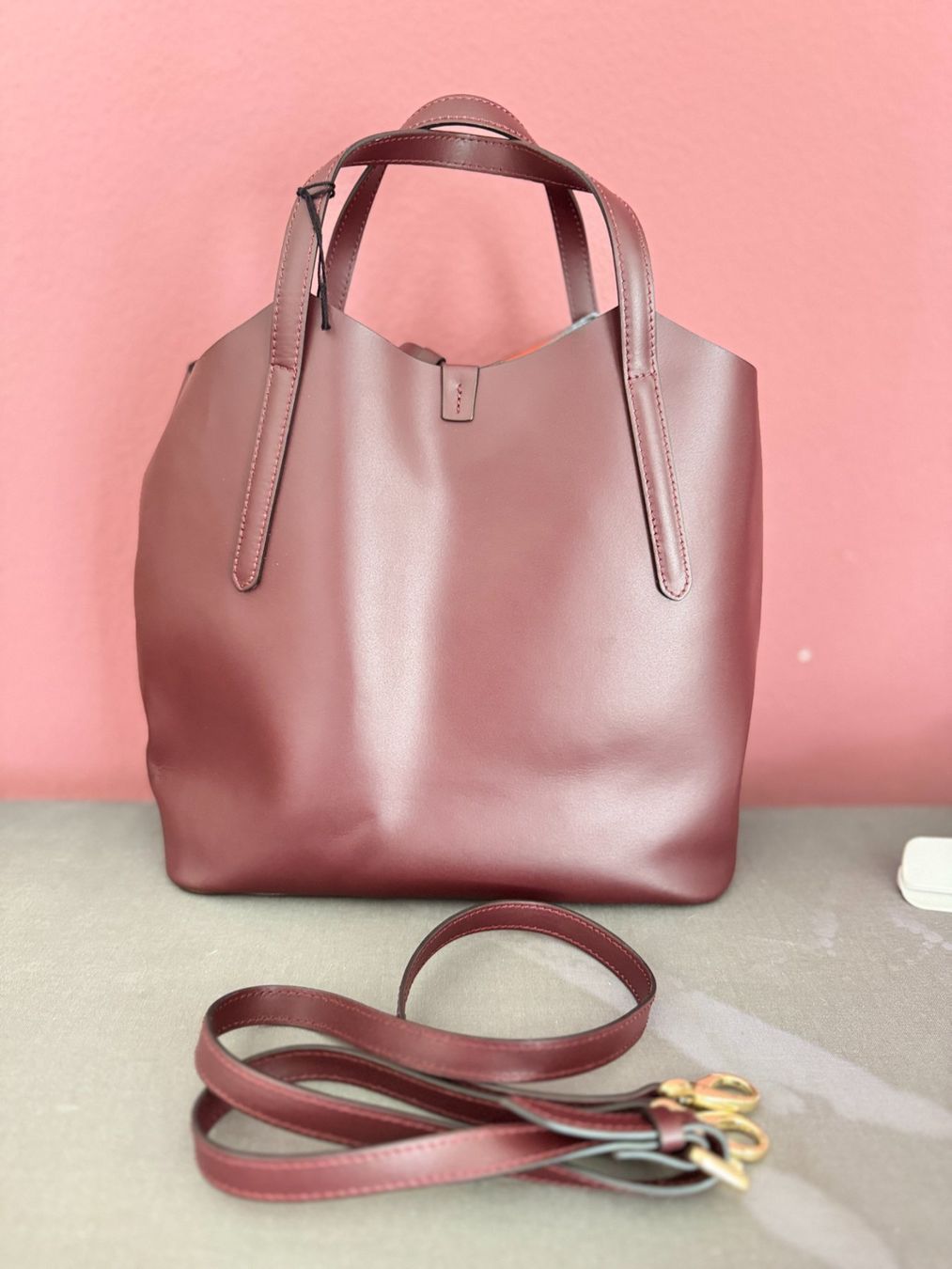 Borse: Shopper Tasche aubergine-farben – Usato da Muttenz venduto da einfach-schoen 1