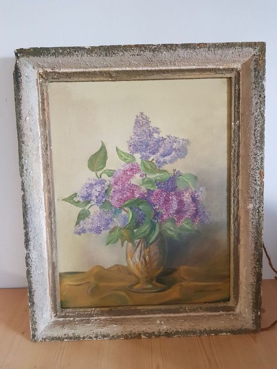 J. Frehner 1955 Blumen Bild, tolles Gemälde Stillleben (Gebraucht) in ...