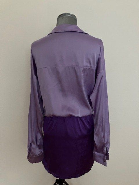 Shein Vestiti: Robe violette satinée croisée, taille 38. – Usato da Marin-Epagnier venduto da rchouchouu 1