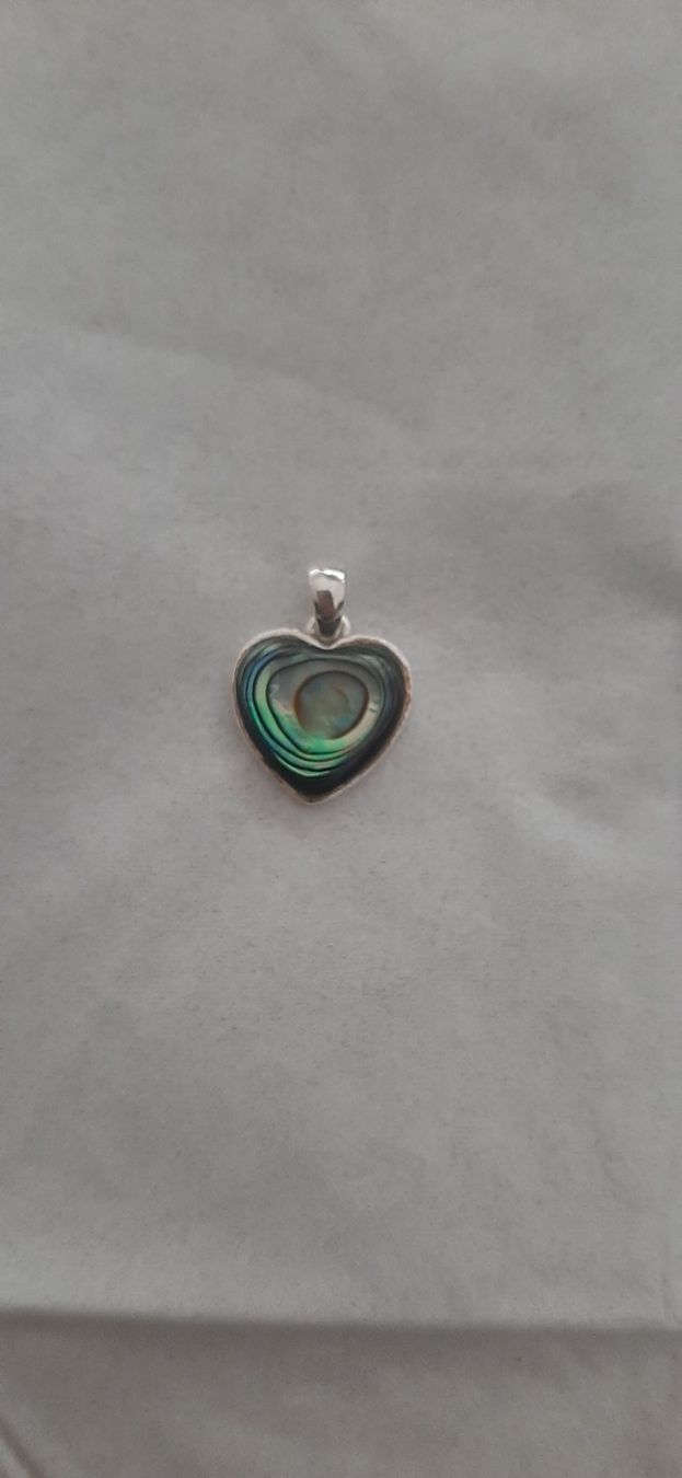 Anhänger: Pendentif argent cœur pierre abalone – Neu (gemäss Beschreibung) aus uvrier von lau_r7w6