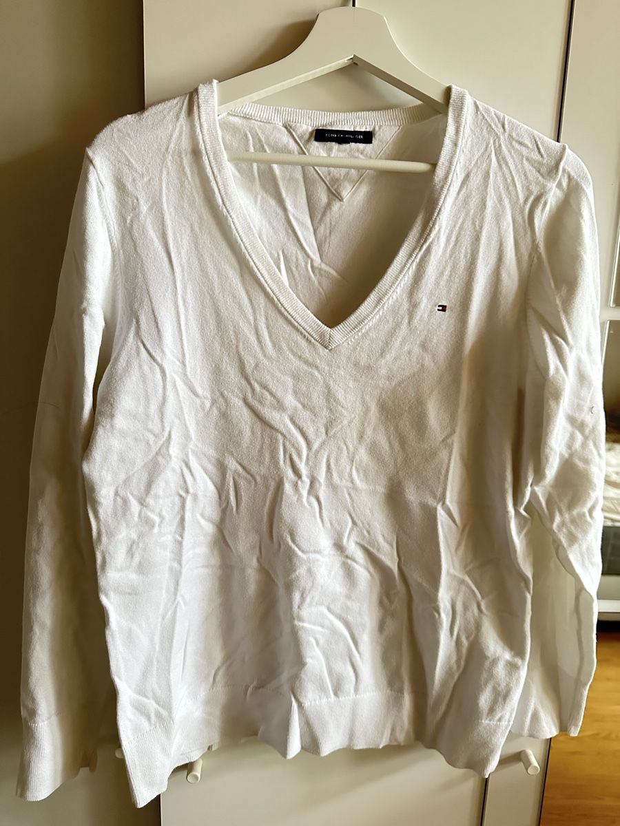Tommy Hilfiger Maglioni & Felpe: Pullover Gr. L weiss, Tommy Hilfiger – Usato da Münsingen venduto da Secondhand89