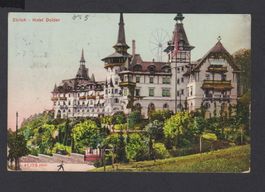 Hotel Dolder Zürich mit Tram   - alte Ansichtskarte von 1906