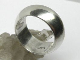 breiter Ring Silber 925 rund hohl gearbeitet Gr. 58