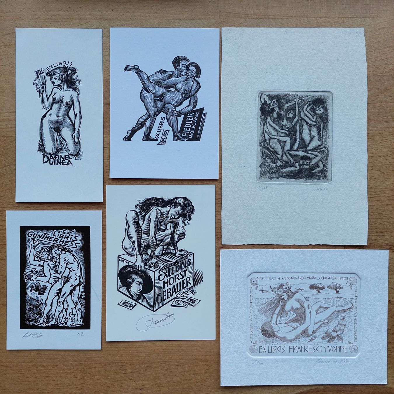 Dipinti: Sammlung Exlibris Erotik verschiedene Künstler – Usato da Obfelden venduto da Exlibris-Art 4