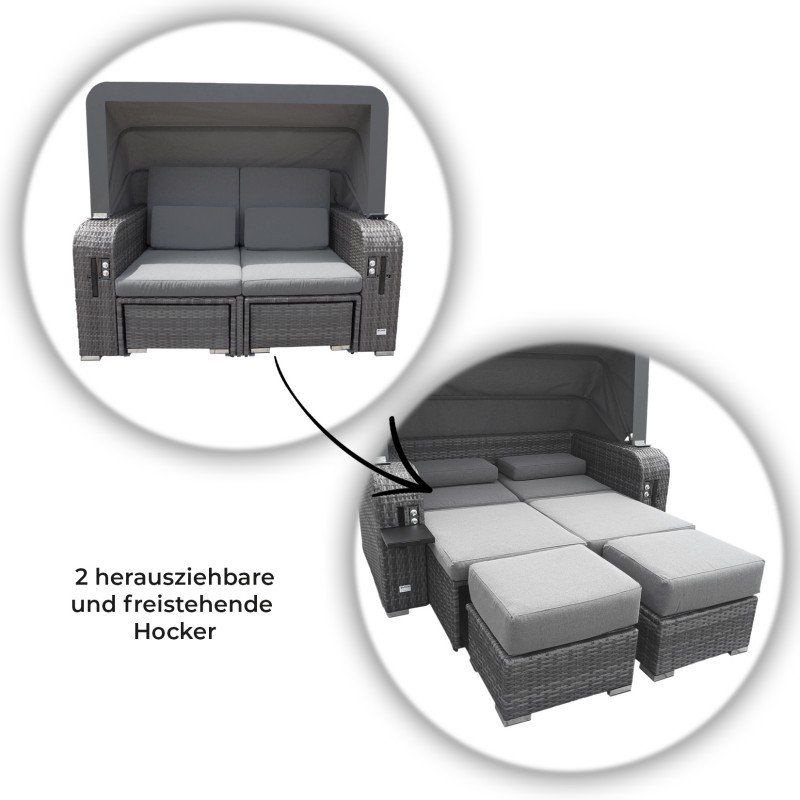 Liegen & Liegestühle: 20236 - Strandkorb LOLA - mit Abdeckung Liege Lounge – Neu und originalverpackt aus Wallenwil von toesstal-vertrieb 9