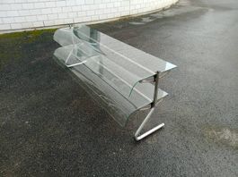 Présentoir inox et verre