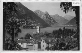 Lugano-Paradiso e sfondo di Porlezza
