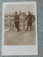Echt Photo Karte / Grenzbesetzung 1914 mit Fahrrad 