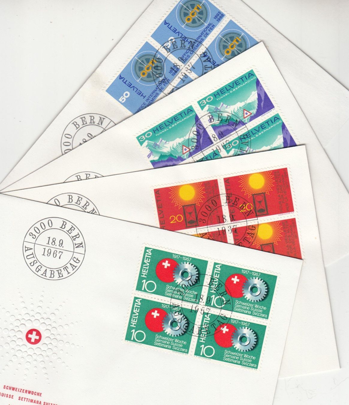 Tutti i francobolli: SBK 449 - 452 im 4er-Block FDC – Usato da Bürglen TG venduto da StampGraf