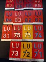 Velo/Mofa Nummern Vintage LU Luzern Diverse Jahrgänge ab 71
