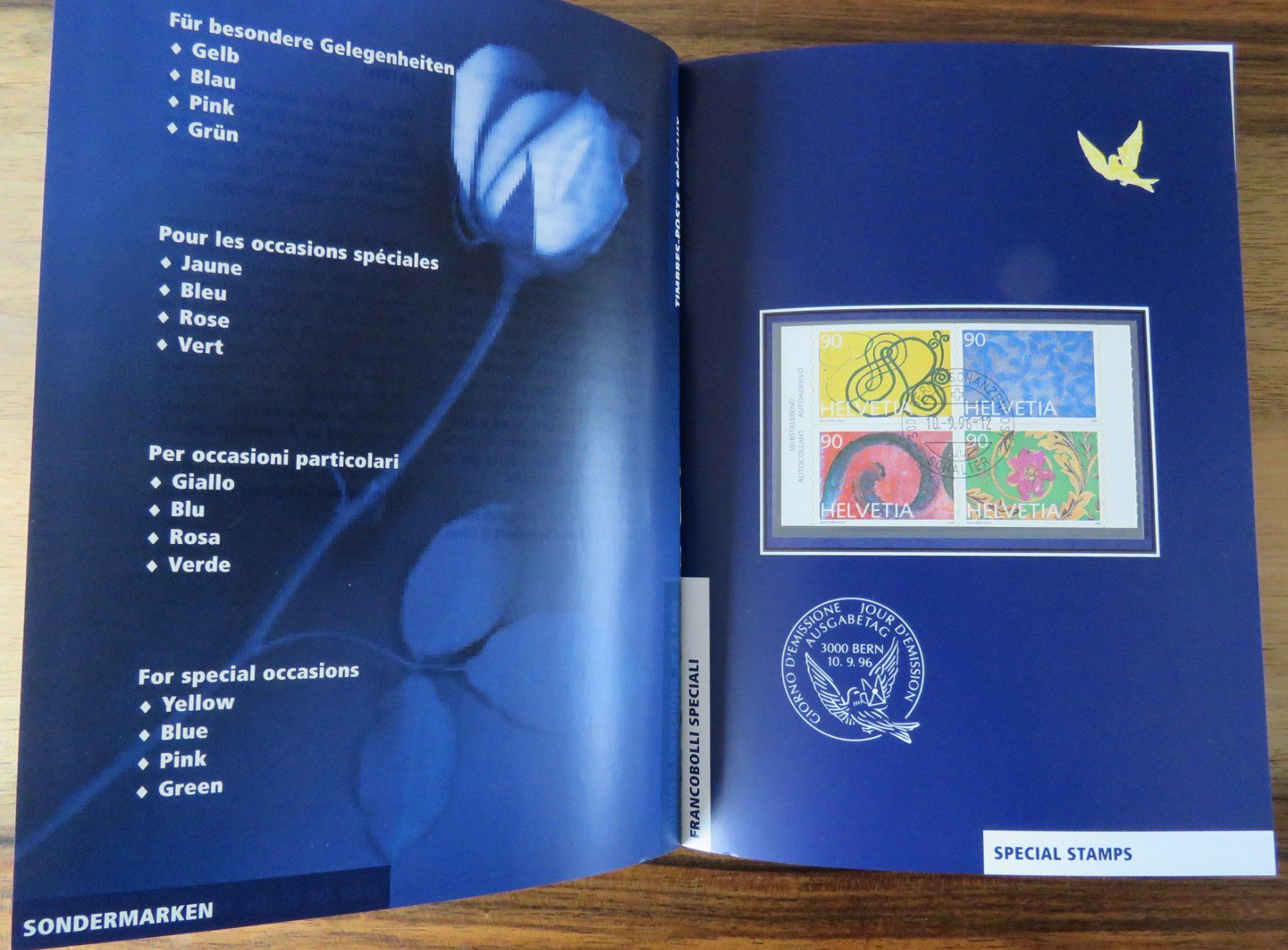 Tutti i francobolli: 1996 PTT Jahrbuch gestempelt – Usato da Kreuzlingen venduto da Koi4 4