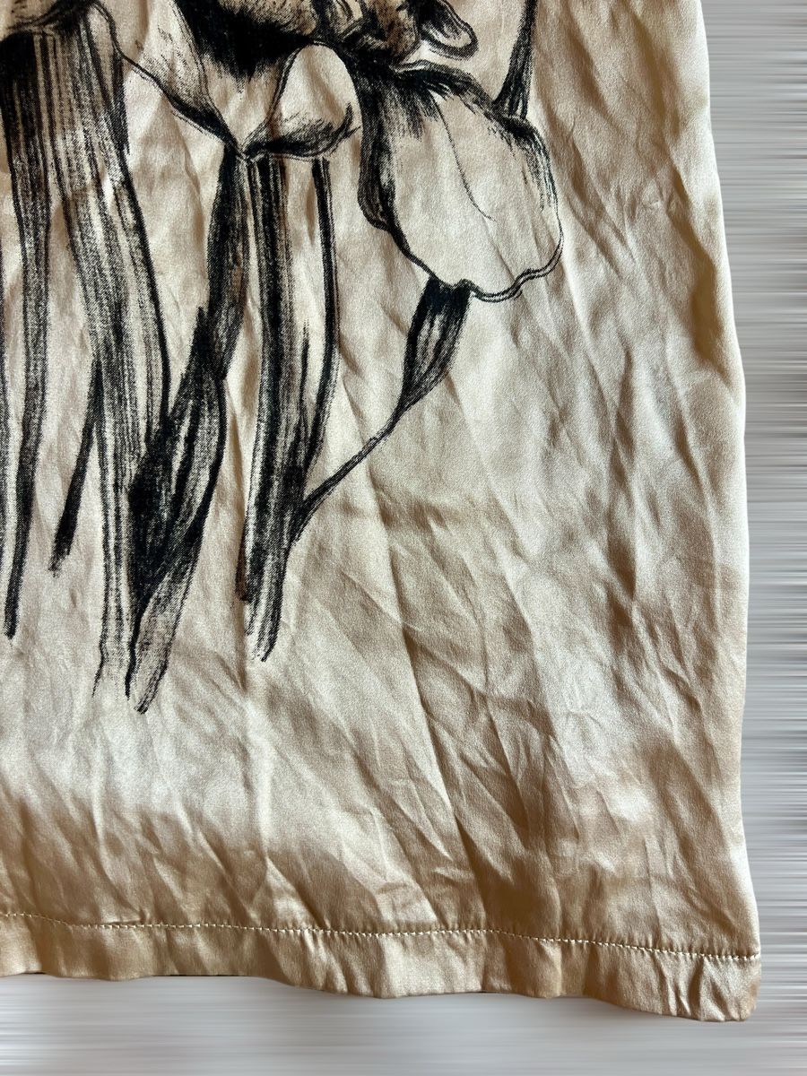 Zara Vestiti: Robe Zara T.L beige à fleurs, soyeuse élégante – Usato da Lausanne venduto da Stephaniesdressing 3