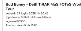 Bad Bunny Konzert – 17. Juli – Milano