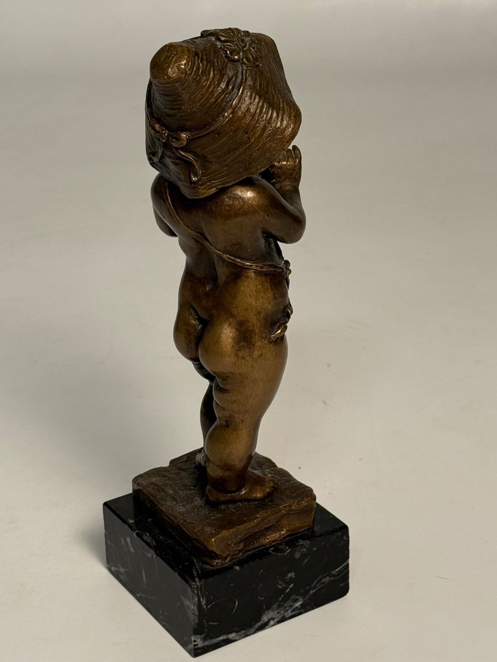 Statuette: Schwere Kunstbronze Mädchenfigur signiert Daniel – Usato da Itingen venduto da uhu777 6