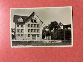 Postkarte Frankendorf Schulhaus alte Ansicht 