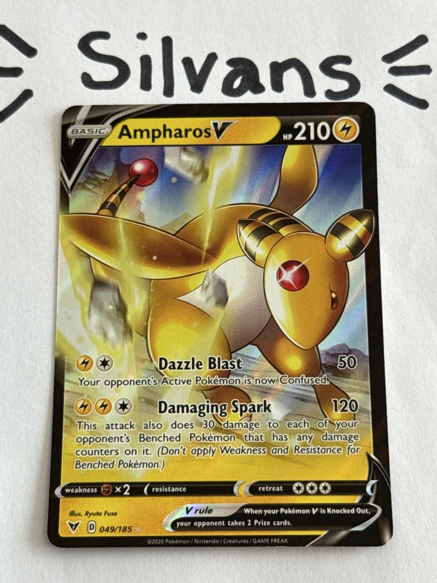 Pokémon Carte collezionabili: Ampharos V 049/185 Vivid Voltage Englisch – Nuovo (secondo la descrizione) da Wil SG venduto da Silvans