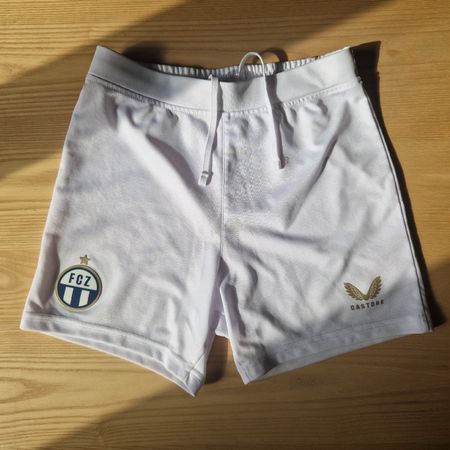 Kurze FCZ Sporthose für Kinder, weiss, Grösse 146