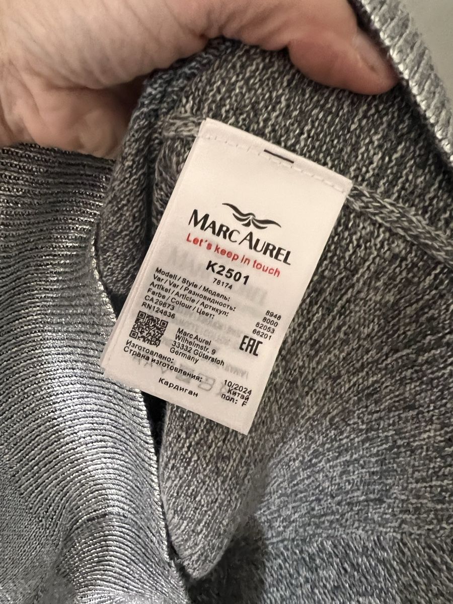 Giacche: Damen Strickjacke Silber Grösse 40 Marc Aurel – Usato da Solothurn venduto da Brini06 2