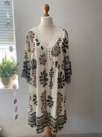 Boho Sommerkleid mit Spitze  in Gr. XL (40/42)