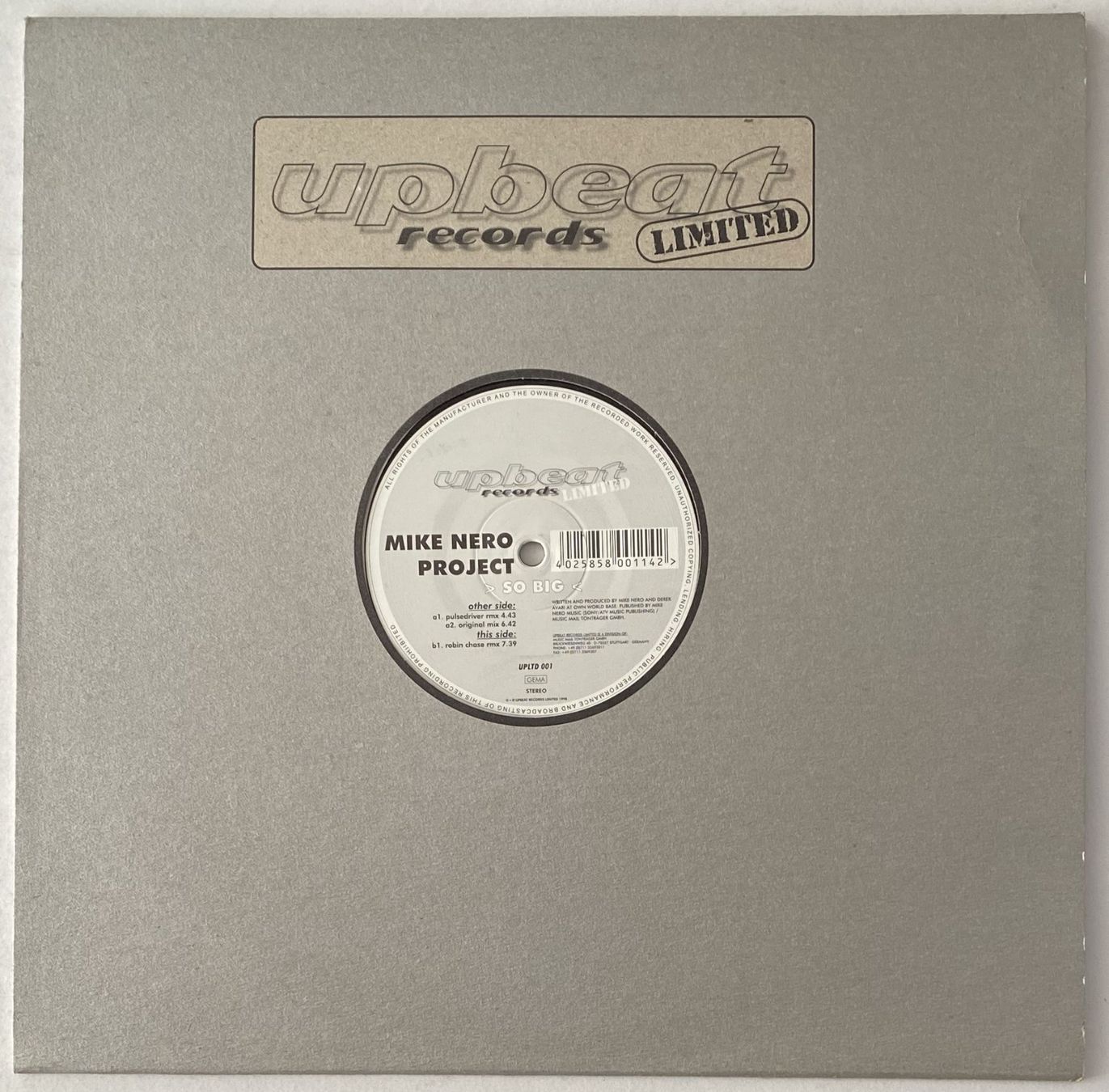 Dischi in vinile: Mike Nero Project, So Big (Trance) – Usato da Flums venduto da Empe1