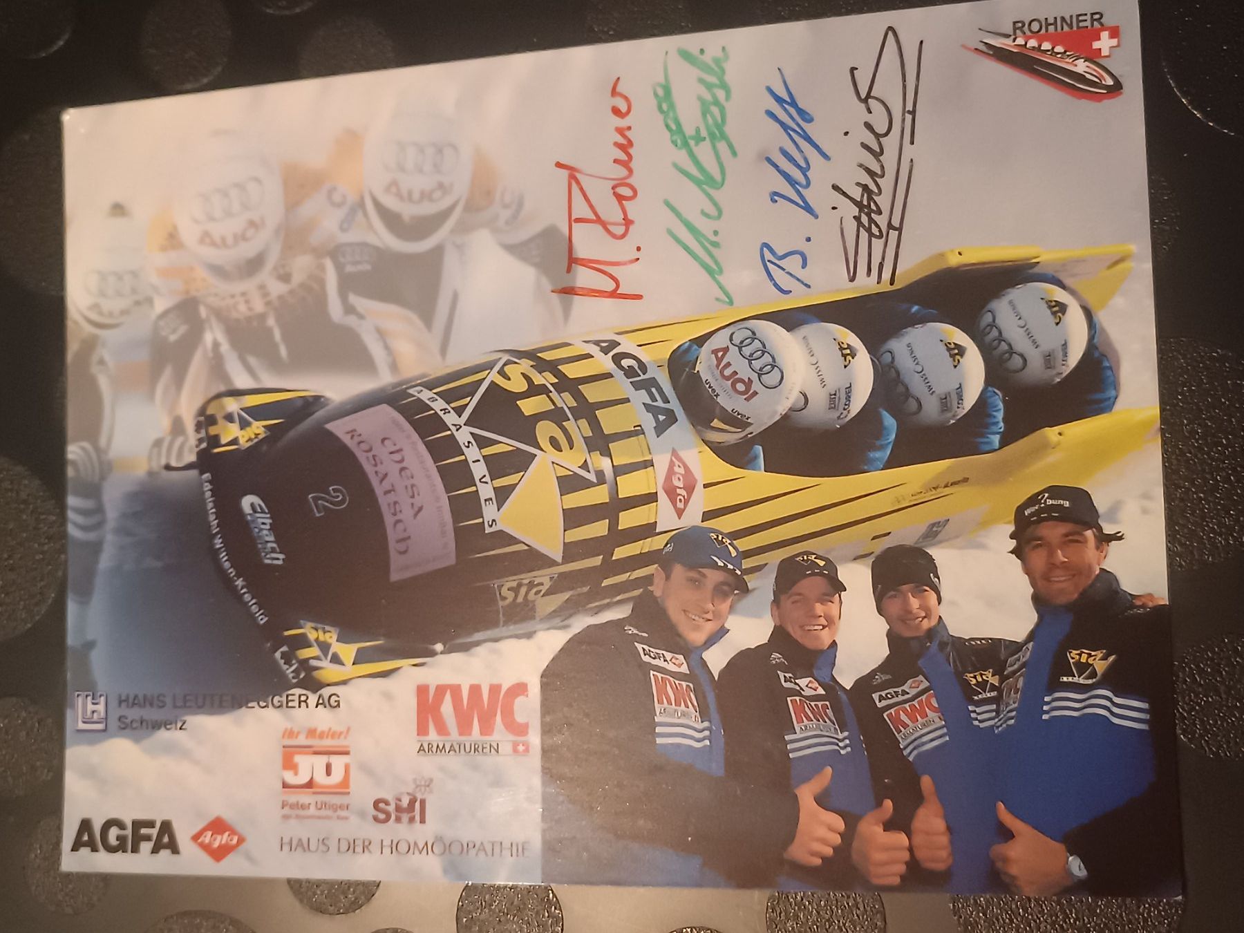 Autographes: 4er Bob Team Rohner - handsigniert – D'occasion à Menziken par Artographs
