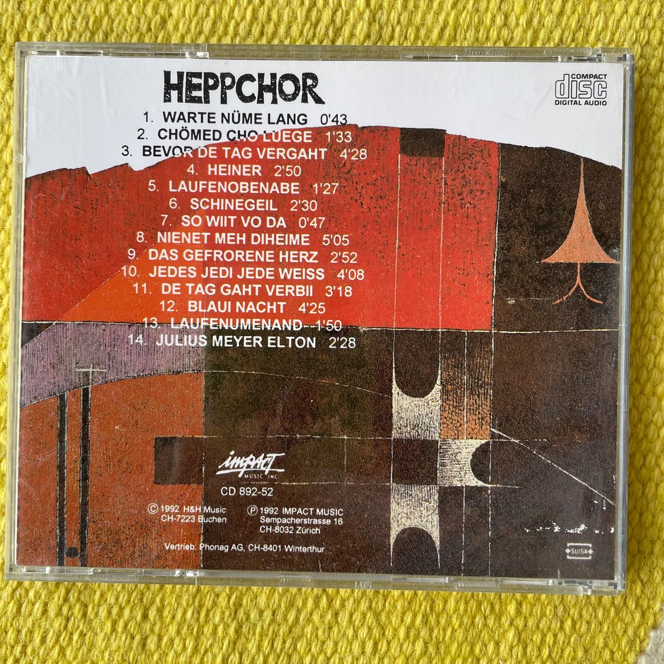 CD: HEPPCHOR HARDY HEPP-HEPPCHOR – Usato da Rorschacherberg venduto da CD-Roli 1