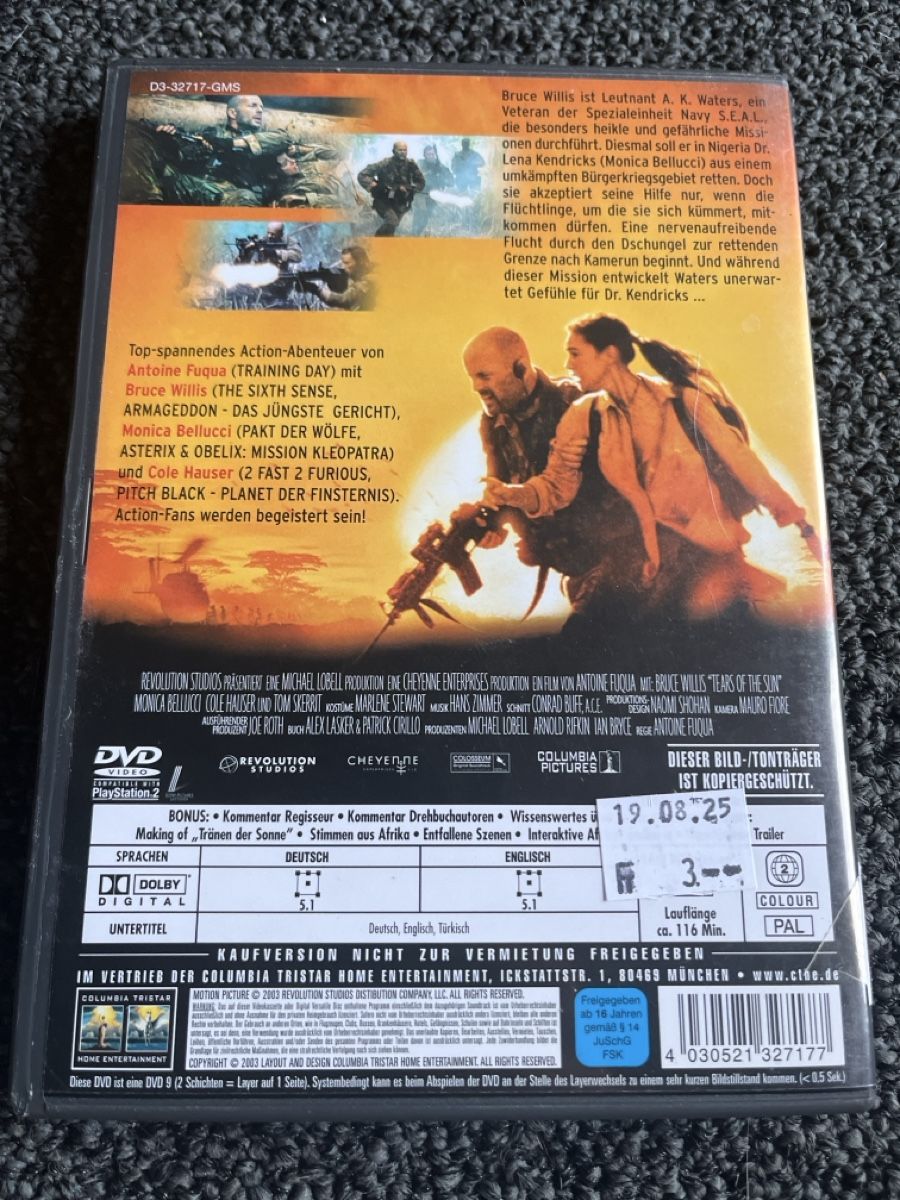 Tous les DVDs: Tränen der Sonne (21780) – D'occasion à Ruswil par jan_bxl5 1