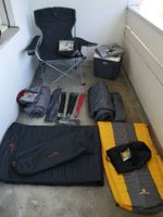 Camping-Set: Zelt + Campingstuhl + Kühlbox + 2 Unterlagen