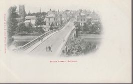 old UK Postcard EVESHAM - BRIDGE STREET  Smith's series