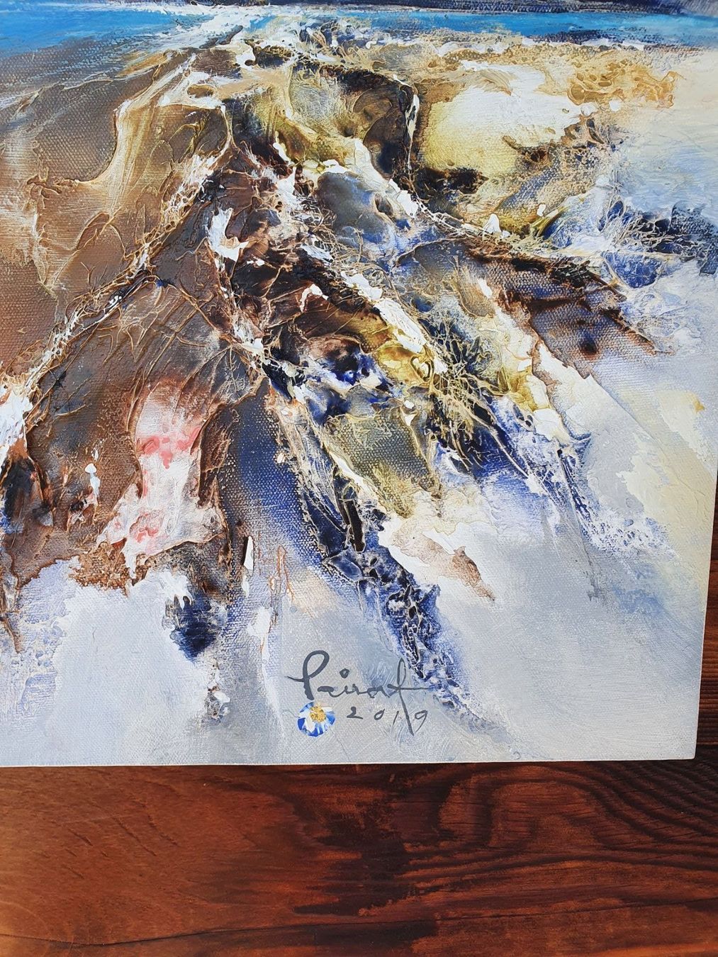 Dipinti: Beach/Acryl auf Leinwand/Abstract – Nuovo (secondo la descrizione) da Basel venduto da Anghkorwatt 3