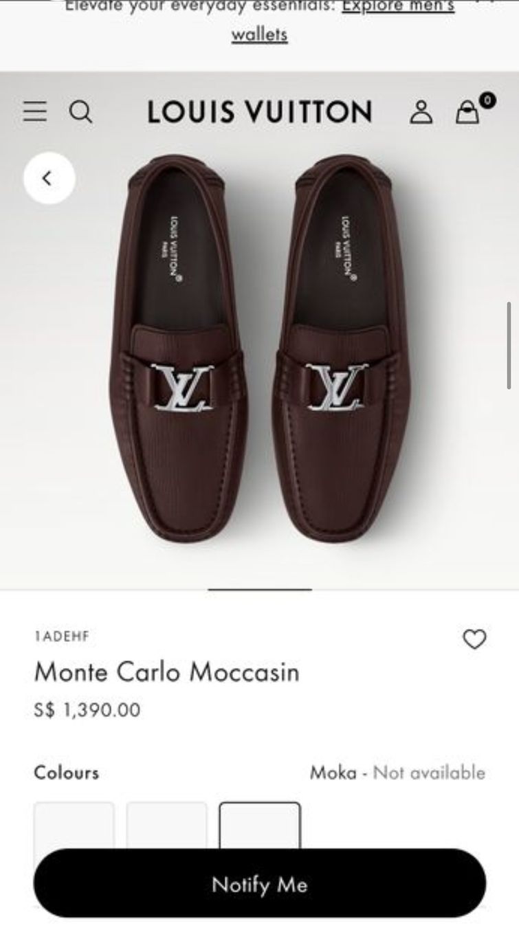Scarpe da uomo: MOCASSIN LOUIS VUITTON MONTÉ CARLO TAILLE 9.  – Nuovo (secondo la descrizione) da Les Acacias venduto da Capwel78 4