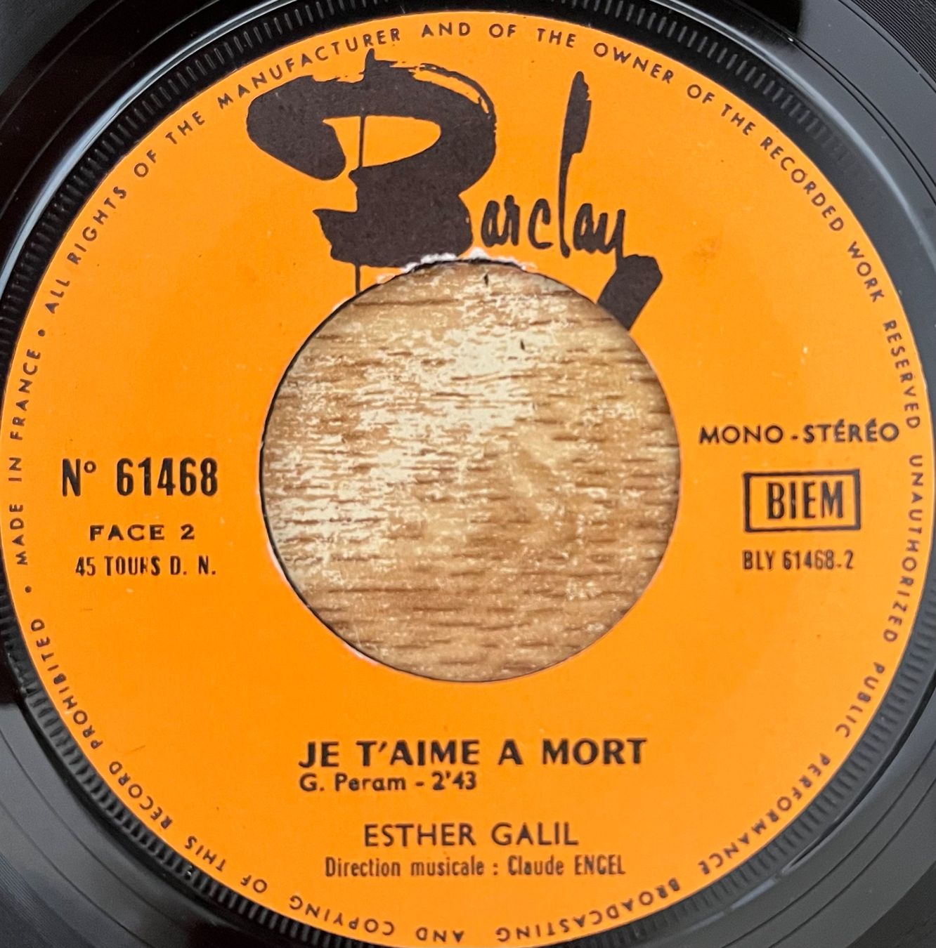 Schallplatten: ESTHER GALIL - LE JOUR SE LÈVE – Gebraucht aus Bussigny von vinyl-pas-cher 3