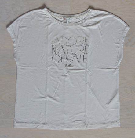 Geschmeidiges, hellbeiges T-Shirt von Street One, Grösse: 36