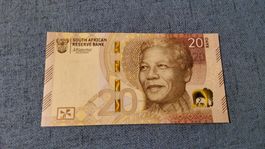 Seltene Suedafrikanische Banknote: 20 Rand, Mandela Motiv