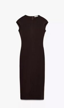 braunes tailliertes Kleid Größe S/robe ajustée marron S
