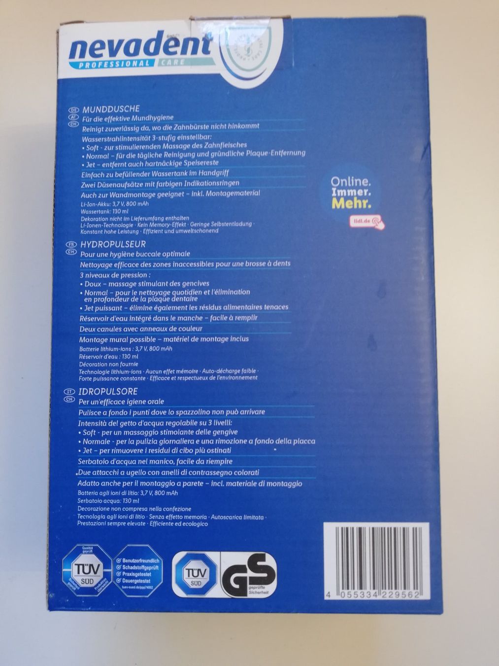 Zahnpflege: Munddusche (neu) – Neu und originalverpackt aus Rothrist von GIWALD 1